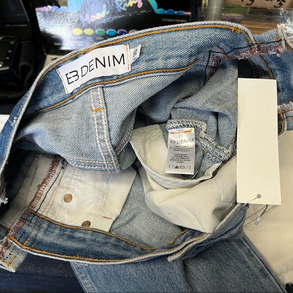 EB Denim Blue Straight Leg Jeans - Picture 7 of 9